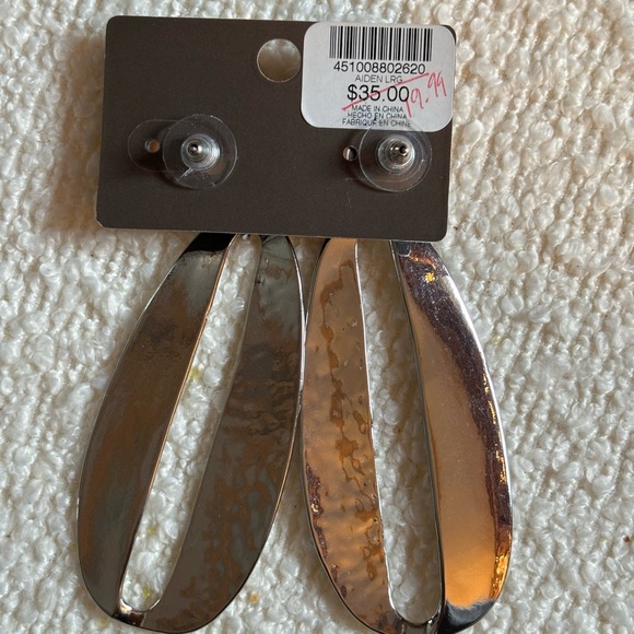 Chicos Silver Aiden Dangle Earrings Large size - Picture 5 of 5